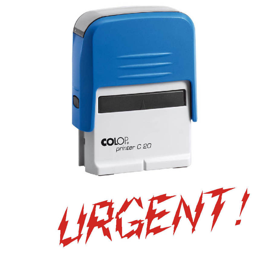 Colop C20 Self Inking Rubber Stamp - Urgent - Red Ink
