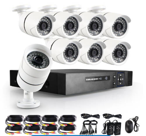 AHD CCTV 8 Channel camera system Full Kit security cameras with internet phone viewing