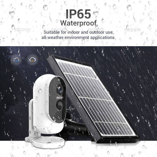 1080P Full HD Outdoor Rechargeable Battery Solar Panel PIR Alarm WiFi Camera