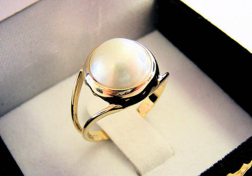 9ct. Yellowgold mabe ring - NO RESERVE!!!