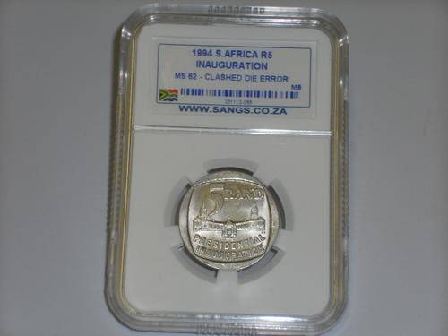 1994 - INAUGURATION R5 - CLASHED DIE ERROR - MS62 - MS
