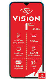 SMARTPHONE ITEL VISION 1PRO VERSION, TRIPLE AI CAMERA WITH FINGERPRINT