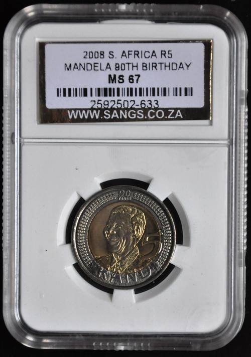 MS67 MANDELA R5 COIN