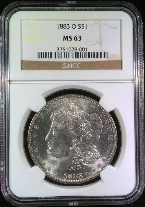 1883-O Morgan American Silver Dollar NGC Graded MS-63 - Own a piece of American History!