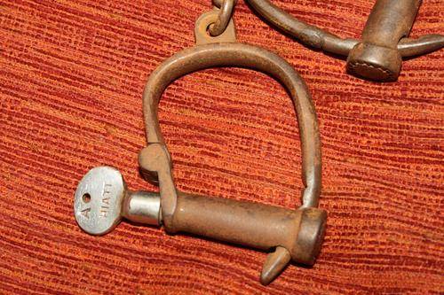 Antique Hiat hand cufs
