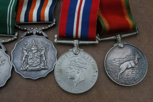 Anglo Boer war medal , WW2 Medals and SA Army set to Father and son