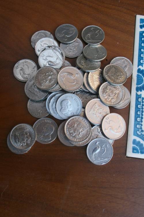 50 x 5 cent coins per bag. Bid Per lot