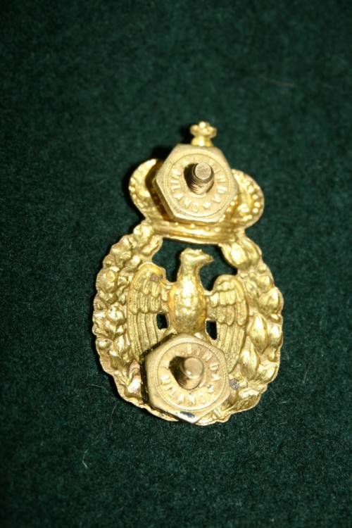 WWll Italian Military HAT BADGE Fascist Eagle, Crown, Aree, Milano