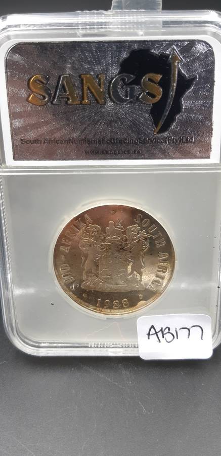 South Africa R1 Silver Dias PF64 Graded