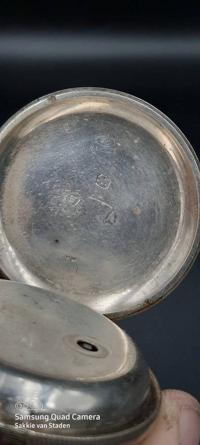 JOHN FISHER GLASGOW ENGLISH LEVER Pocket watch.Fuzee movement .. Sterling silver case Working 1800`s