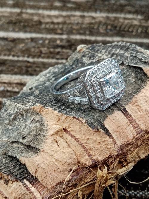 Ladies ring sterling silver Size N