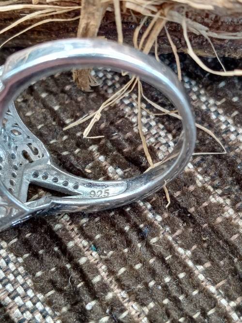 Ladies ring sterling silver Size N