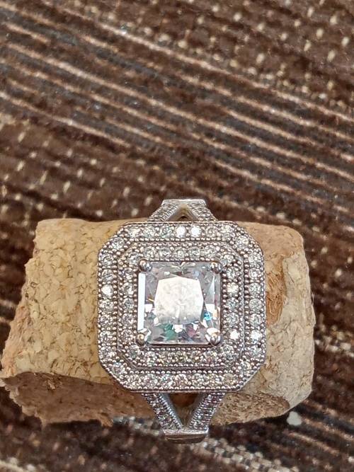 Ladies ring sterling silver Size N