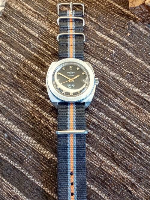 Rotary GT Monza wrist watch ghosted bezel 38mm ex crown WORKING