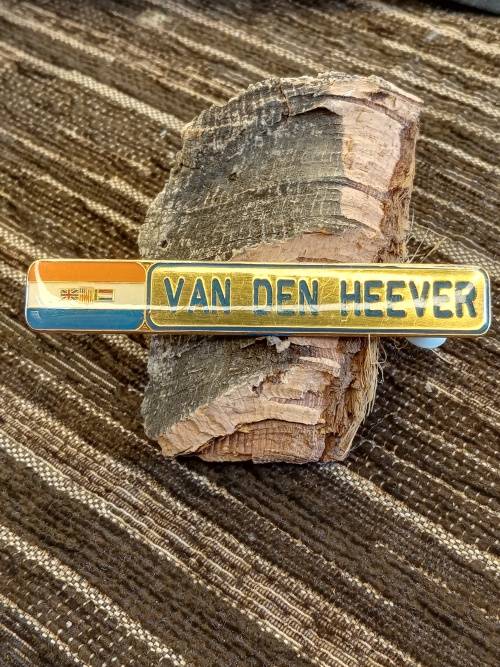 Van Den Heever name badge