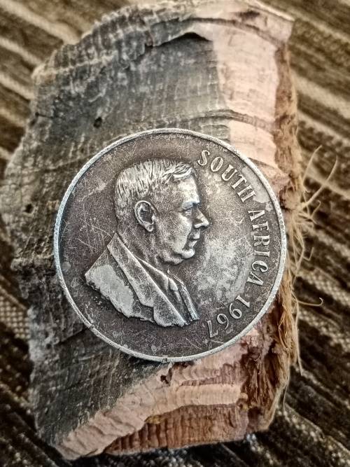 South Africa One Rand 80% Silver 1967