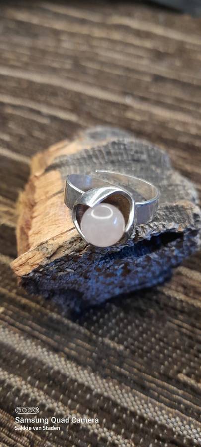 Sterling Silver ladies ring Size T Adjustable NO BOX!