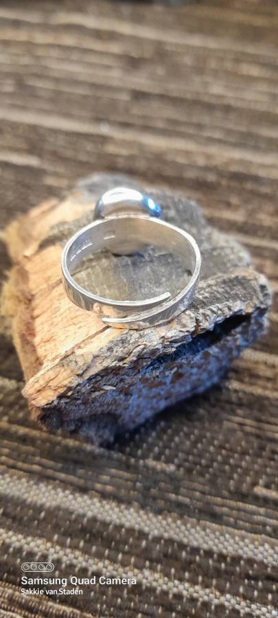 Sterling Silver ladies ring Size T Adjustable NO BOX!