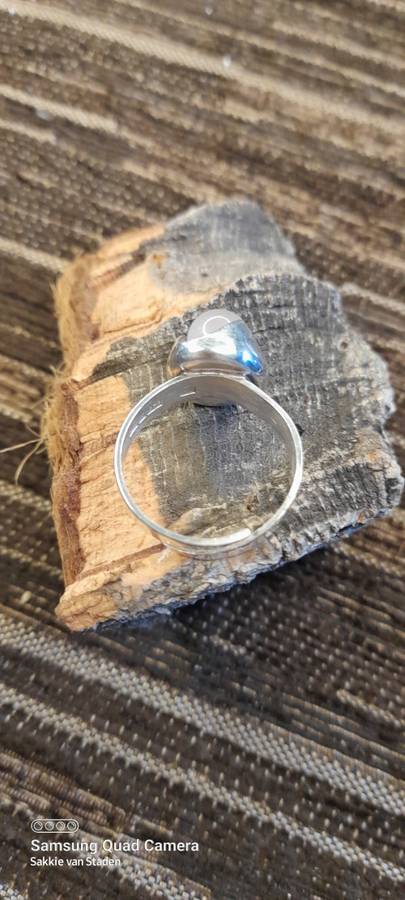 Sterling Silver ladies ring Size T Adjustable NO BOX!