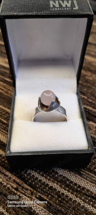 Sterling Silver ladies ring Size T Adjustable NO BOX!