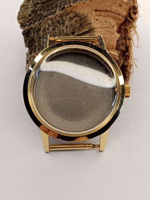 New old stock watch case crystal intact Size: 34mm ex crown