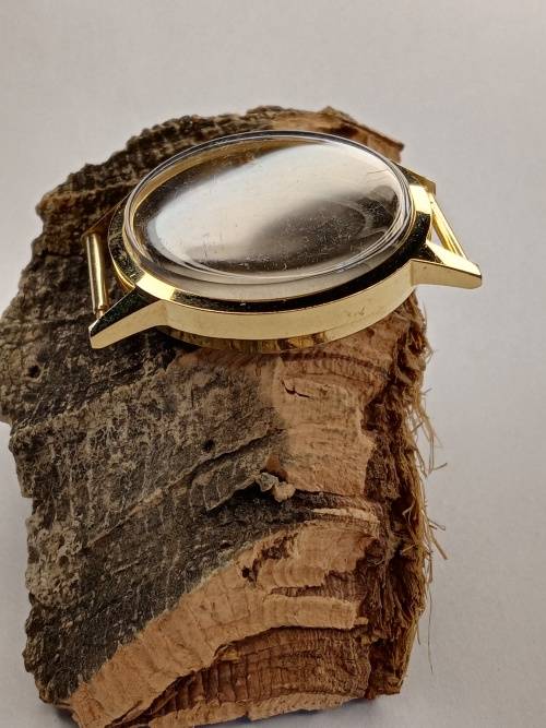 New old stock watch case crystal intact Size: 34mm ex crown