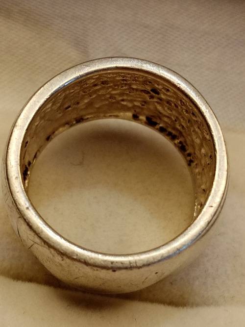 Sterling silver ladies ring Broad ring Size M