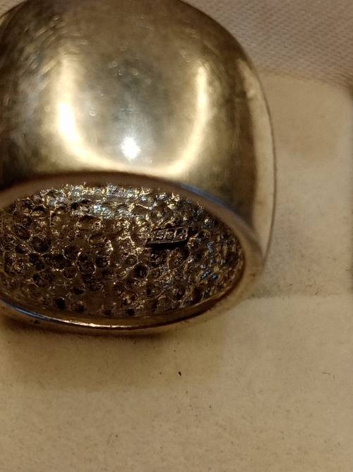 Sterling silver ladies ring Broad ring Size M