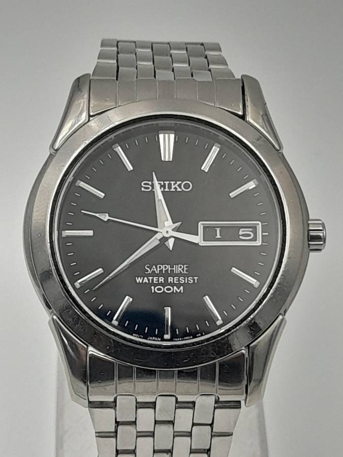 Seiko 37mm ex crown 44mm lug to lug