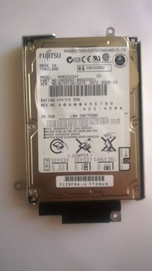Fujitsu HDD 20GB and notebook ram ("Vintage")