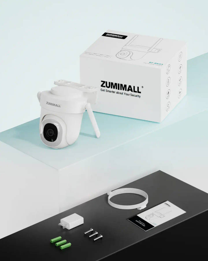 4MP PTZ Dual-Band 5G/2.4G ZUMIMALL Wired Security Camera