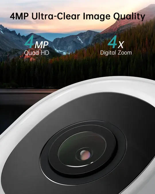 4MP PTZ Dual-Band 5G/2.4G ZUMIMALL Wired Security Camera