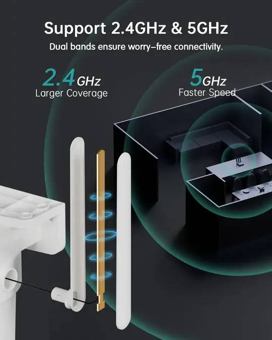 4MP PTZ Dual-Band 5G/2.4G ZUMIMALL Wired Security Camera