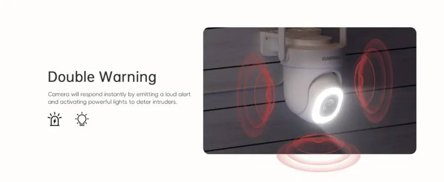 4MP PTZ Dual-Band 5G/2.4G ZUMIMALL Wired Security Camera