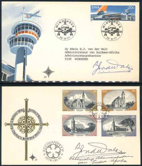 South West Africa 1977/78 Signed Official First Day Covers x (4)