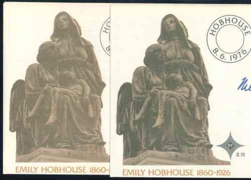South Africa 1976 Signed "Emily Hobhouse" Official First Day Covers with colour shade Variety