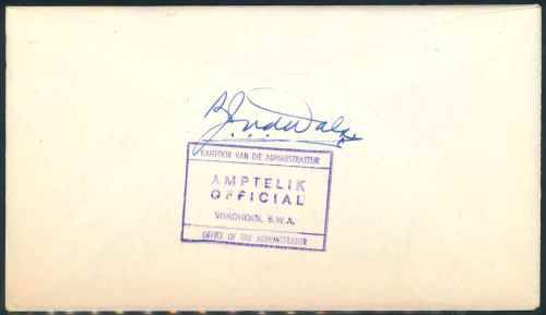South West Africa 1977 "Namib Desert" Signed Official First Day Cover