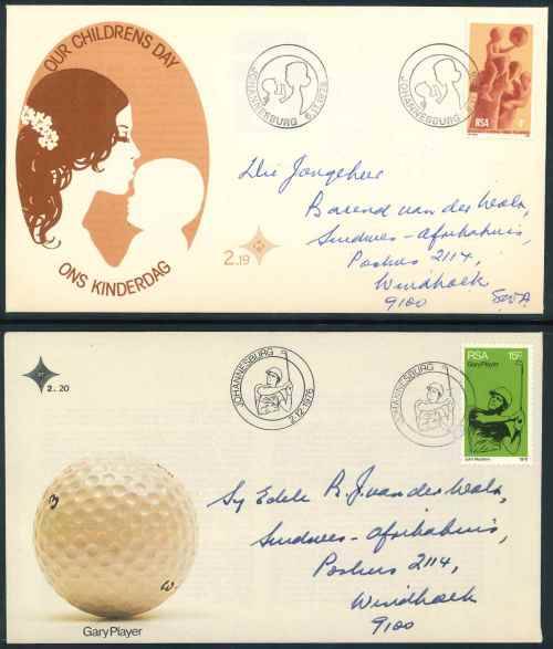 South Africa 1976 Signed Official First Day Covers x (2)