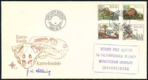 South Africa 1982 "Prehistoric Animals" Signed Official First Day Cover No. 4.2