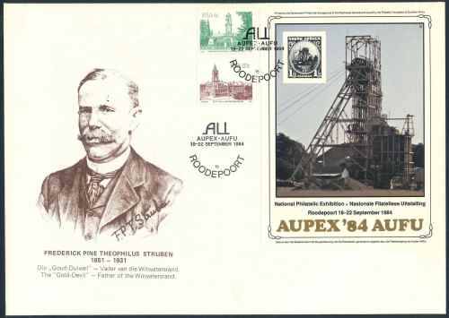 South Africa 1984 AUPEX 84 - Roodepoort" National Philatelic Exhibition illustrated Cover