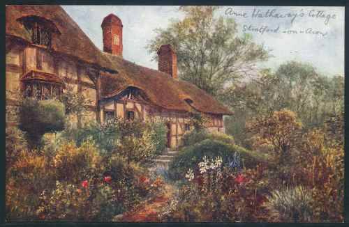 Great Britain "Anne Hathaway's Cottage" Postcards from Original Water Colour Drawings x (3)