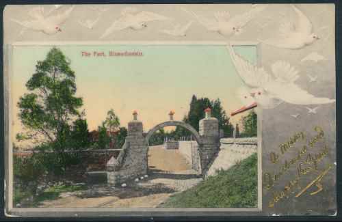 Orange Free State 1906 "The Fort" Postcard sent from Bloemfontein to Maraisburg in the Cape
