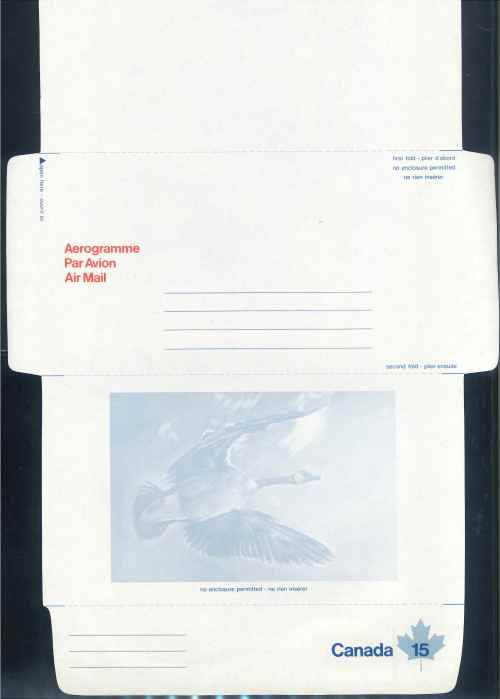 Canada unused Aerogrammes x (4)