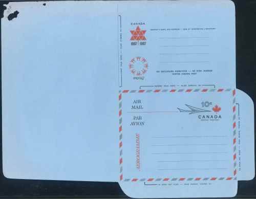 Canada unused Aerogrammes x (4)