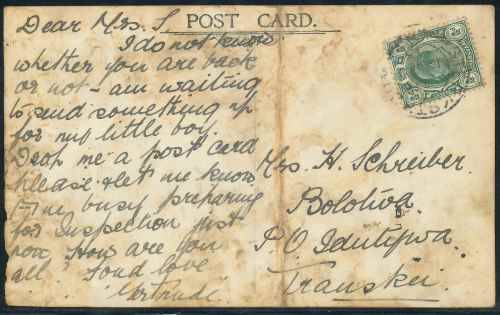 Transvaal 1913 "Market Square - Sterkstroom" used Postcard