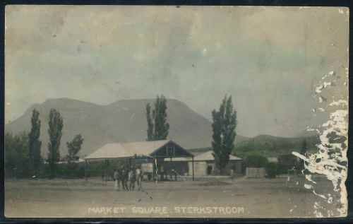 Transvaal 1913 "Market Square - Sterkstroom" used Postcard