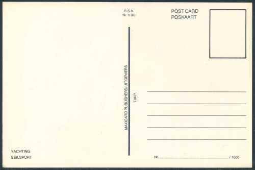 South Africa 1983 "Sport Activities - Yachting" Unserviced Maxicards with Colour Varieties x (4)