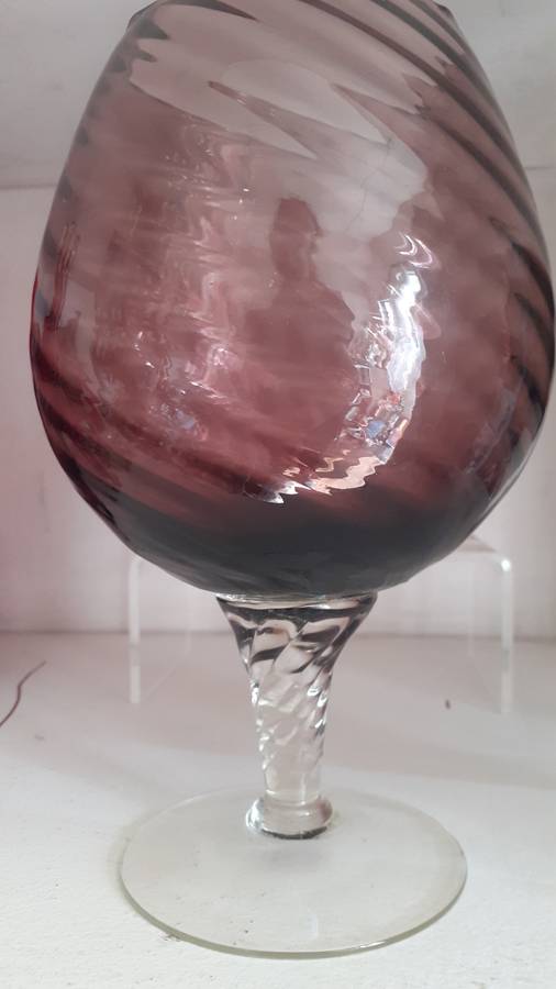 Lovely Purple Italian Glass Goblet Bowl/Vase