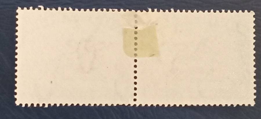 SA Union-1s Hyphenated Pictorial, Vertical line vissible on 2nd stamp.