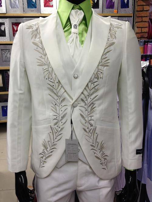 Men's Stunning Poly&Wool Suit  (Black is also available)